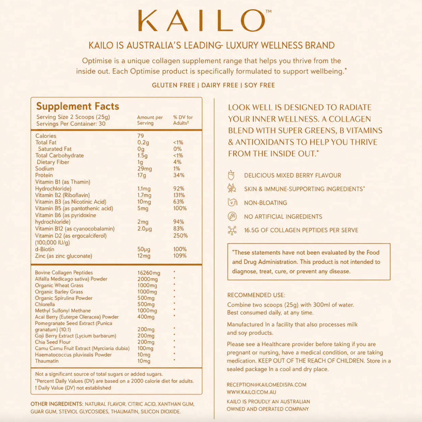 KAILO Nutrition - Look Well 750g