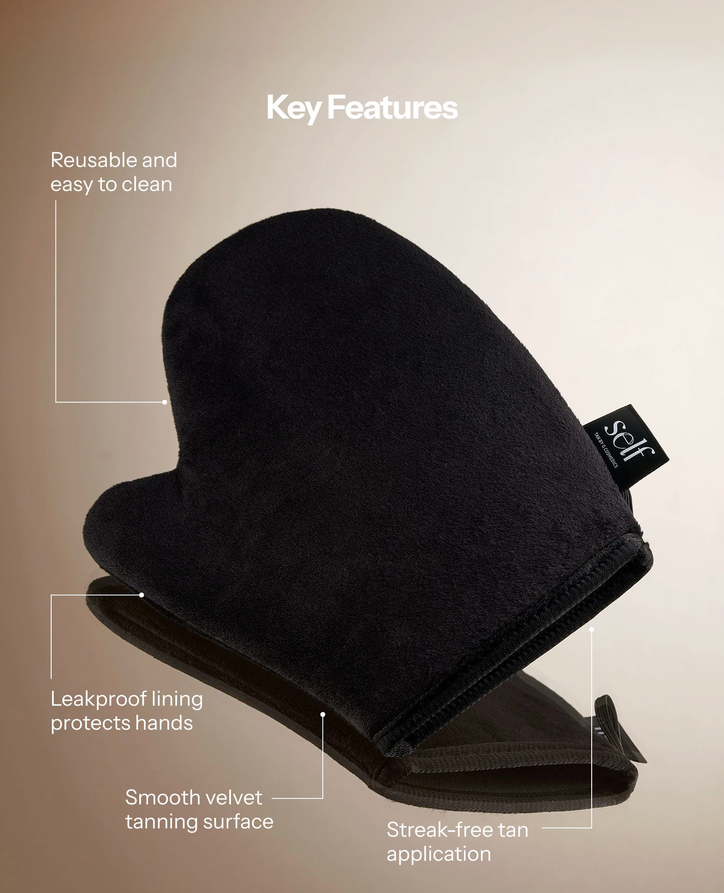 Velvet Tanning Mitt
